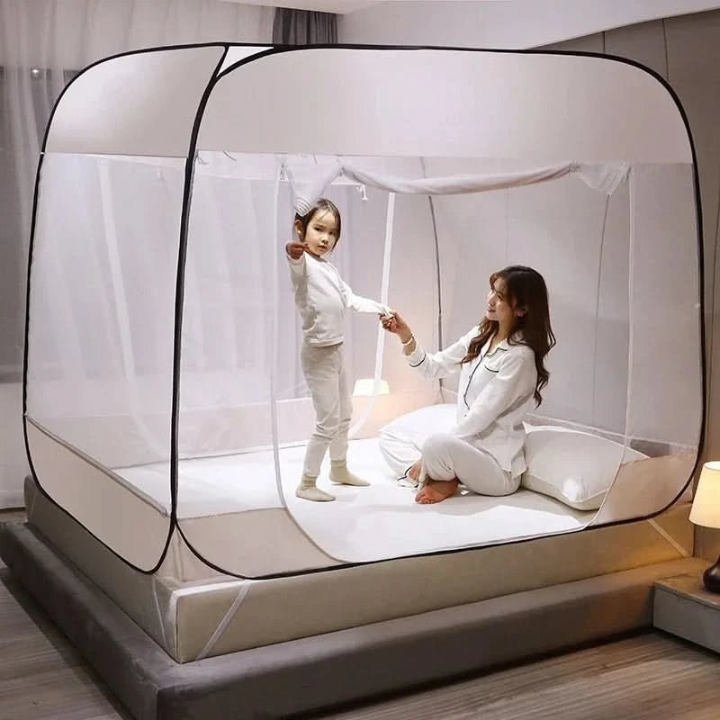Einfach Hängendes Moskito Netz – Moskito Netz – Stern Grau Design Für Schlafzimmer & Sommernächte