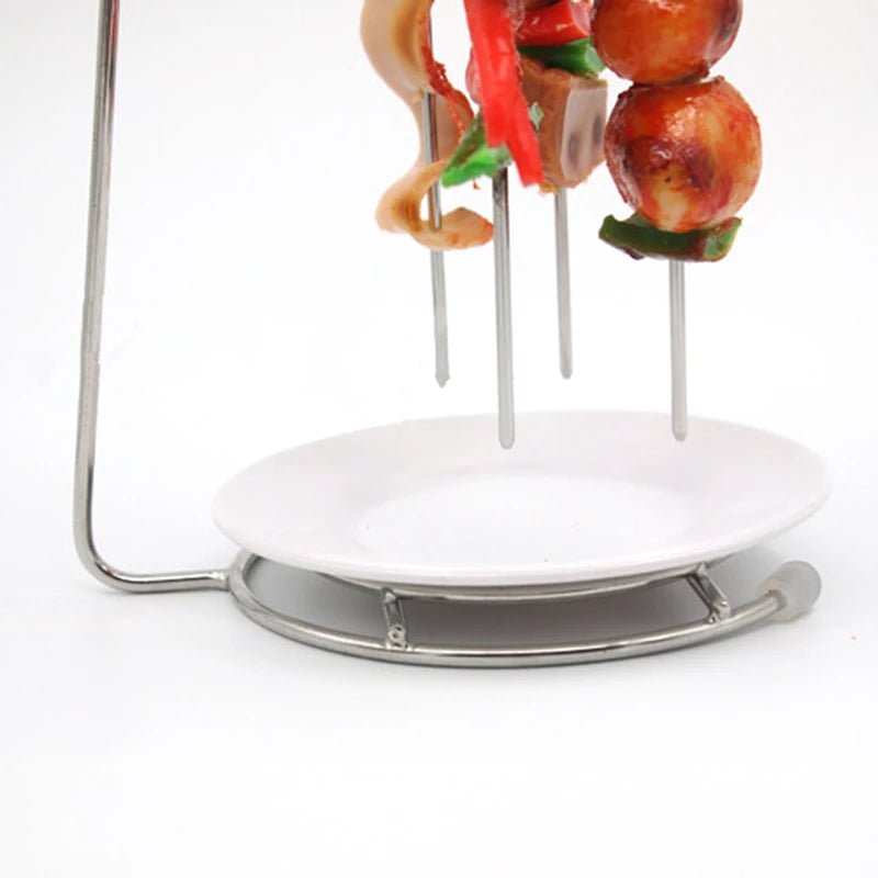SKEWRA – Edelstahl-Grillspieß-Set mit Grillrost für müheloses Grillen 3