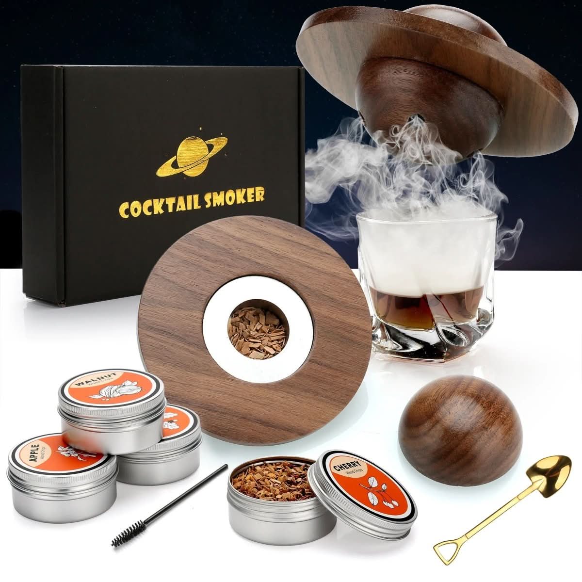 Räucherschwanz Set – Cocktail-Räuchergerät-Set Für Whisky- Und Bourbon-Liebhaber