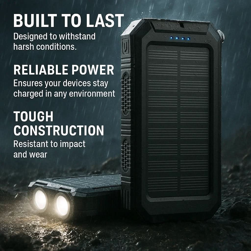 SOLARVAULT – Solare Powerbank Mit 10000mAh Für Draußen Und Abenteuer