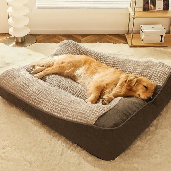 STRETCHNEST – Großes kratzfestes Hundebett mit orthopädischer Wirbelsäulenunterstützung 0