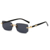Rechteck Kante – Rechteckige Rahmenlose Sonnenbrille Mit UV400-Schutz