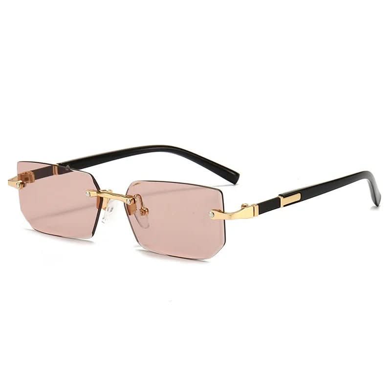 Rechteck Kante – Rechteckige Rahmenlose Sonnenbrille Mit UV400-Schutz