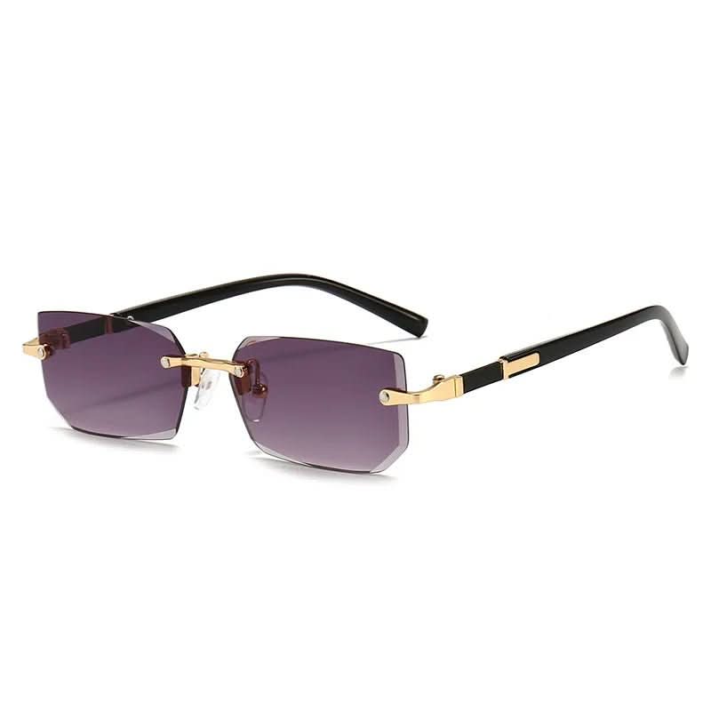 Rechteck Kante – Rechteckige Rahmenlose Sonnenbrille Mit UV400-Schutz