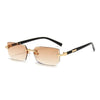 Rechteck Kante – Rechteckige Rahmenlose Sonnenbrille Mit UV400-Schutz