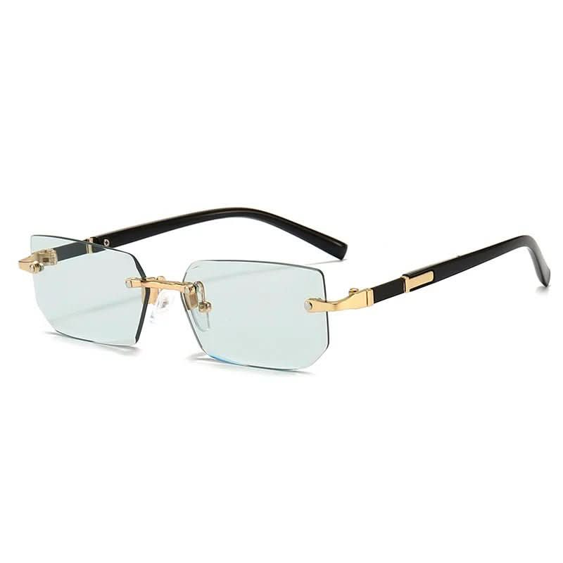 Rechteck Kante – Rechteckige Rahmenlose Sonnenbrille Mit UV400-Schutz