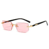 Rechteck Kante – Rechteckige Rahmenlose Sonnenbrille Mit UV400-Schutz