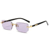 Rechteck Kante – Rechteckige Rahmenlose Sonnenbrille Mit UV400-Schutz