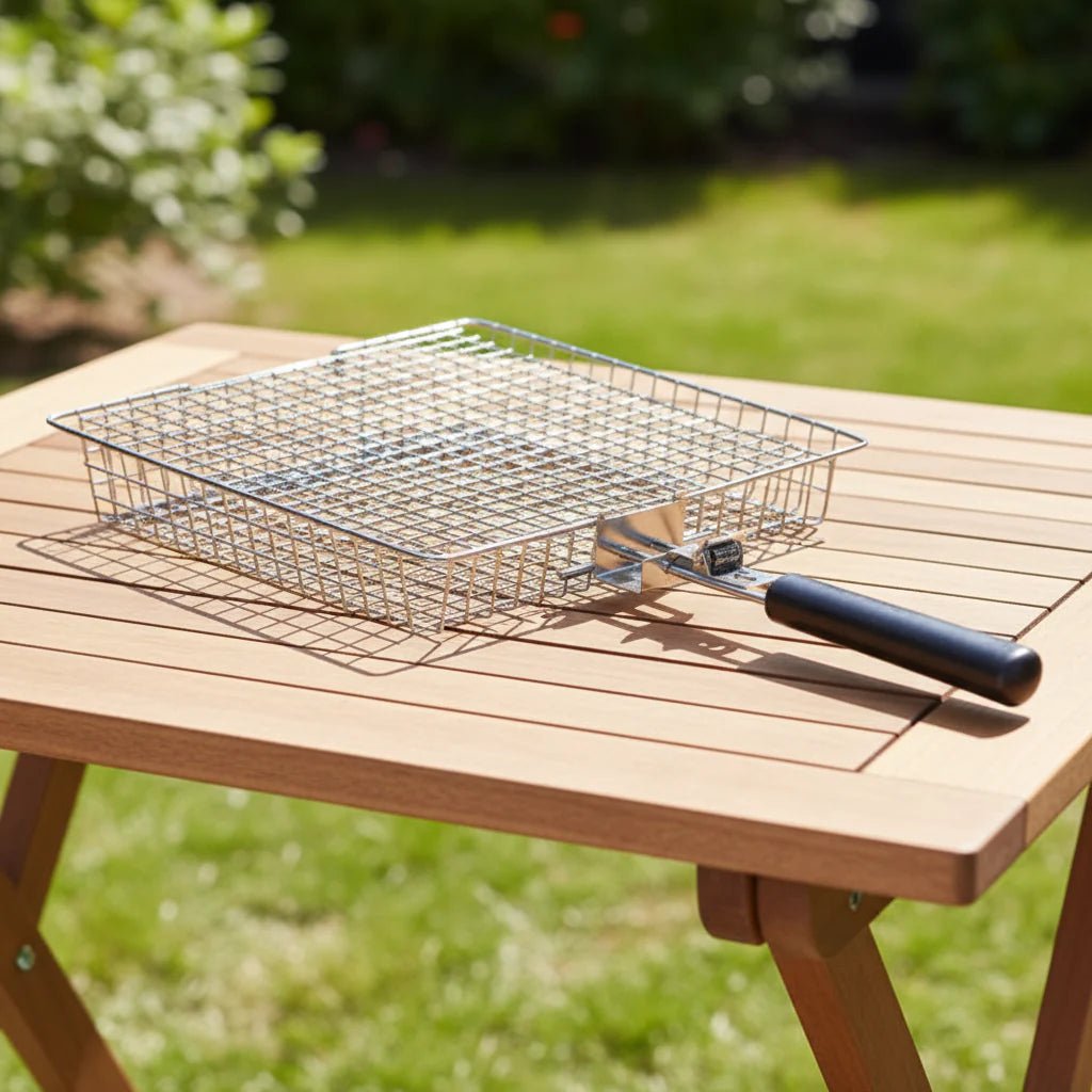 FLAMEFOLD – Faltbarer Edelstahl Grillkorb für Barbecue