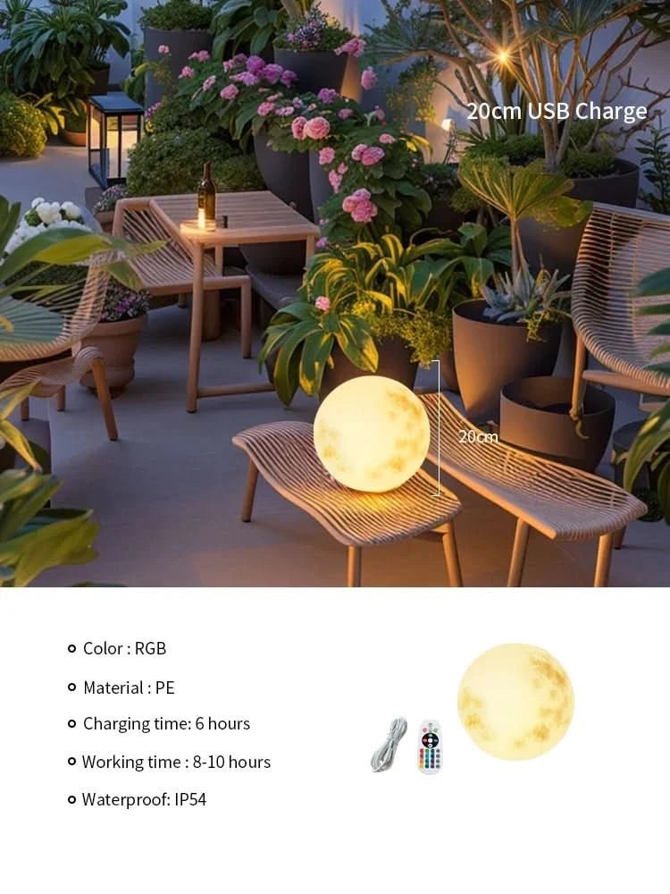 GLAVINA Mondlichter Innen Und Außen Wasserdichtes Gestaltung Intelligente Steuerung Garten Licht