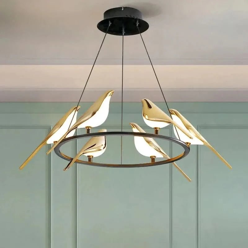 VIVIENNE Himmlischer Vogel-Kronleuchter Deckenleuchte Mit Dimmbarem Licht