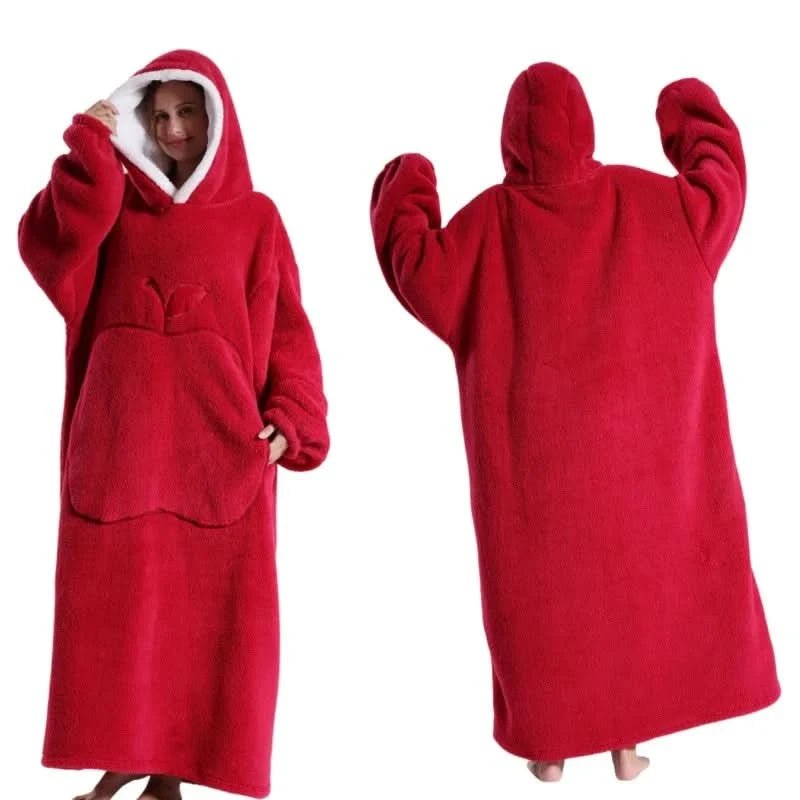 KUSCHELHOOD – Übergroßer Fleece Kapuzenpullover für Maximale Wärme & Gemütlichkeit Zuhause