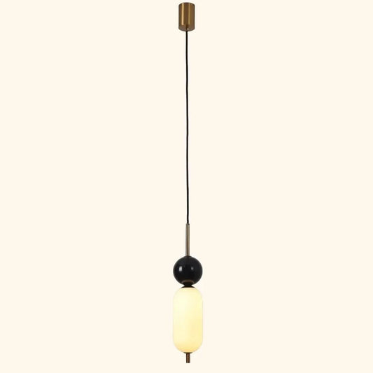 Leona Pendelleuchte Zwei-Ton Marmor Schwarz Modernes Design