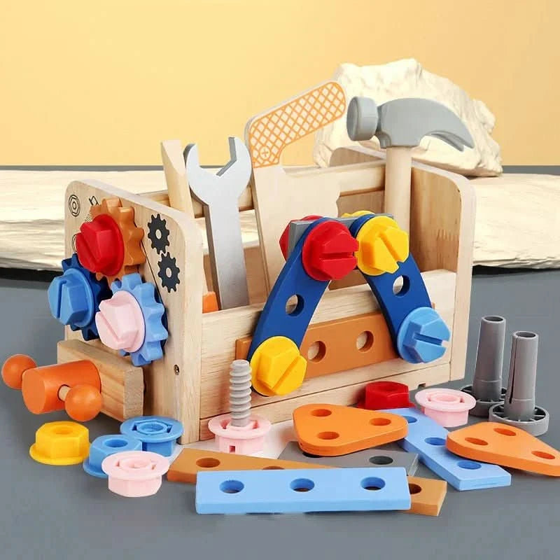 Holzwerkzeuge – Montessori Werkzeugkasten Aus Holz Zur Förderung Von Kreativität Und Motorik