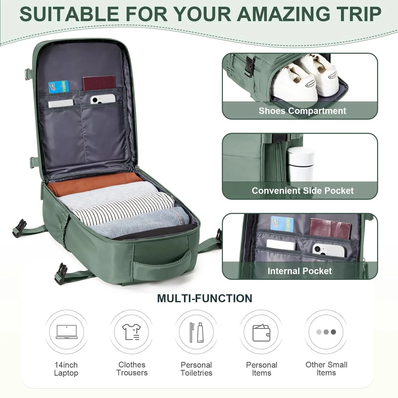 TRAVELLITE Rucksack – Vielseitiger Reise-Rucksack Für Handgepäck Und Alltag