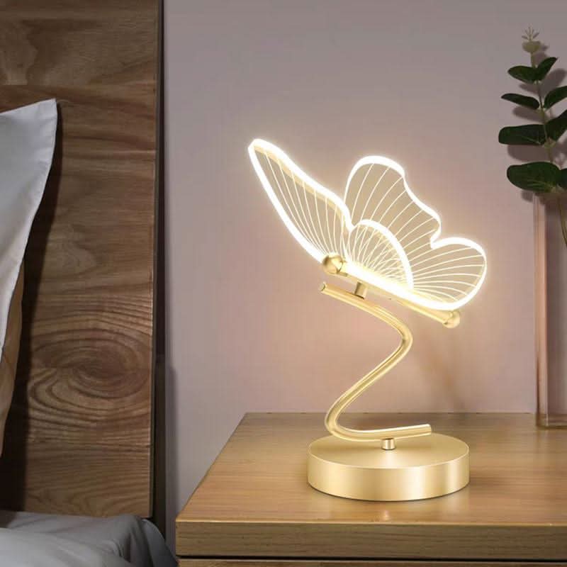 Beirut Nachtlicht Mit Goldenem Schmetterlingsdesign Drei Lichtmodi Weiß Warm Natur Schlafzimmer Ambiente