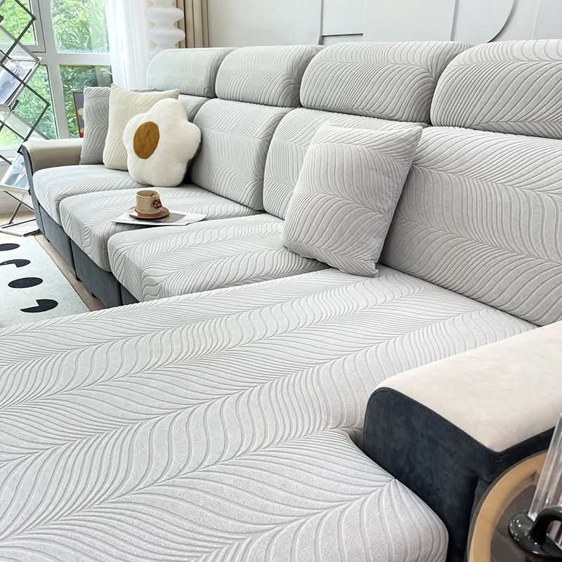 PlüschSicher - Eleganter Jacquard-Sofabezug für rutschfesten Komfort