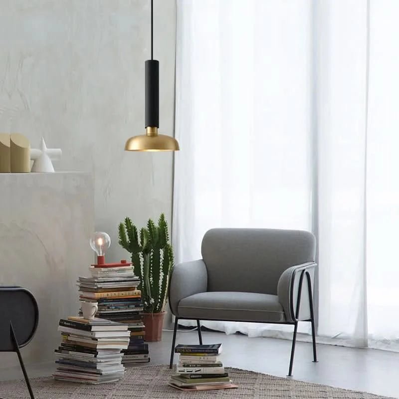ELVINA Messing Minimalistische Industrielle Deckenleuchte