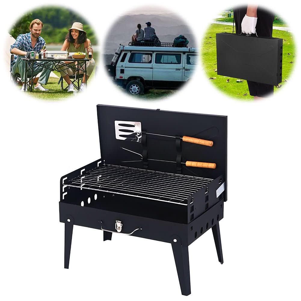 GrillPartner Faltbar – Faltbarer Stahlgrill Für Mobiles Grillparty & Spontanes Grillvergnügen