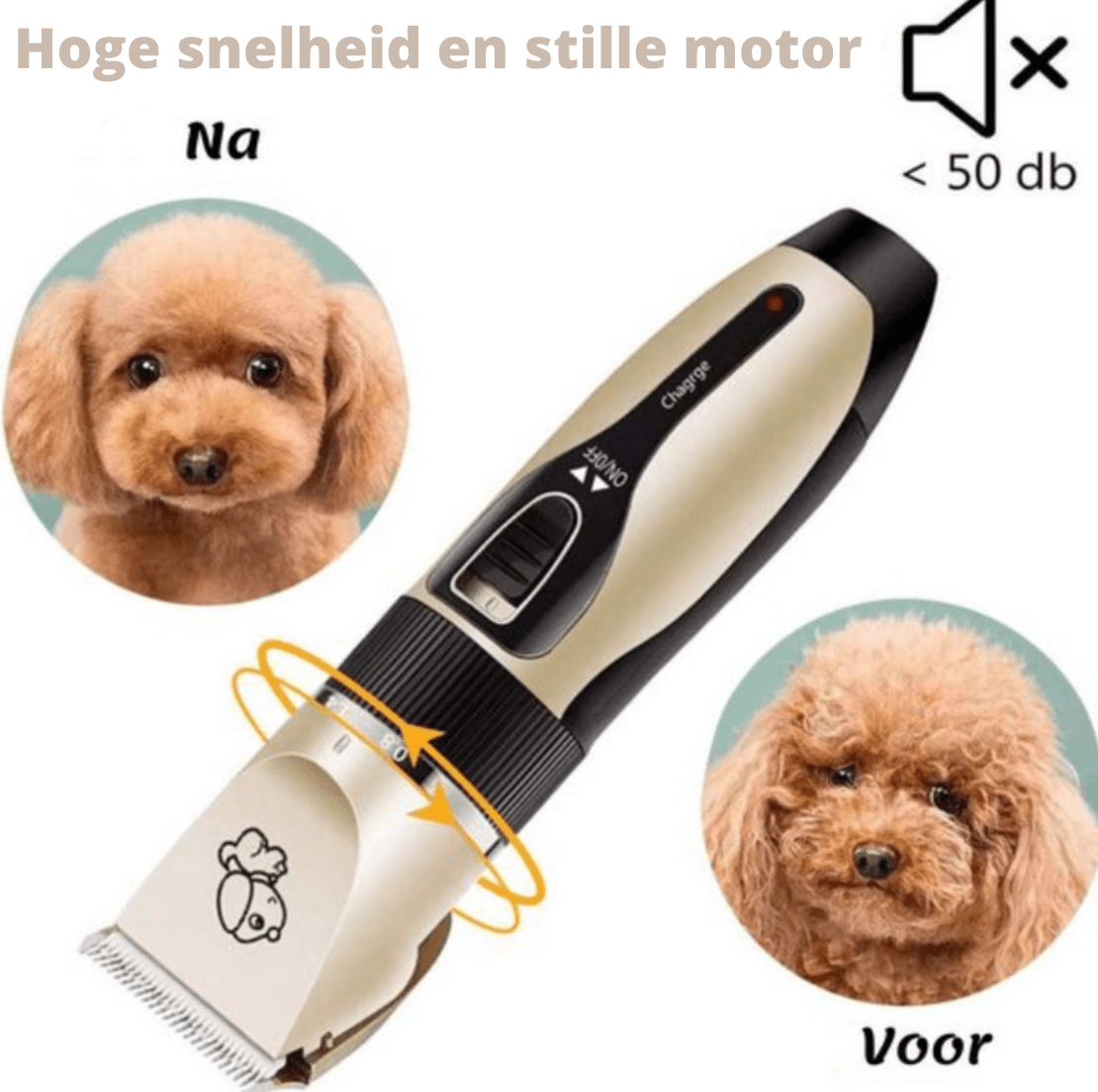PETTS Pflegegerät – Profi Hunde-Schermaschine Mit Bürste & 5 Geschwindigkeiten