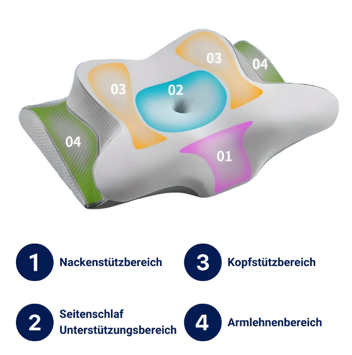 Ergonomisches Schlaf Kissen mit 3D-Design