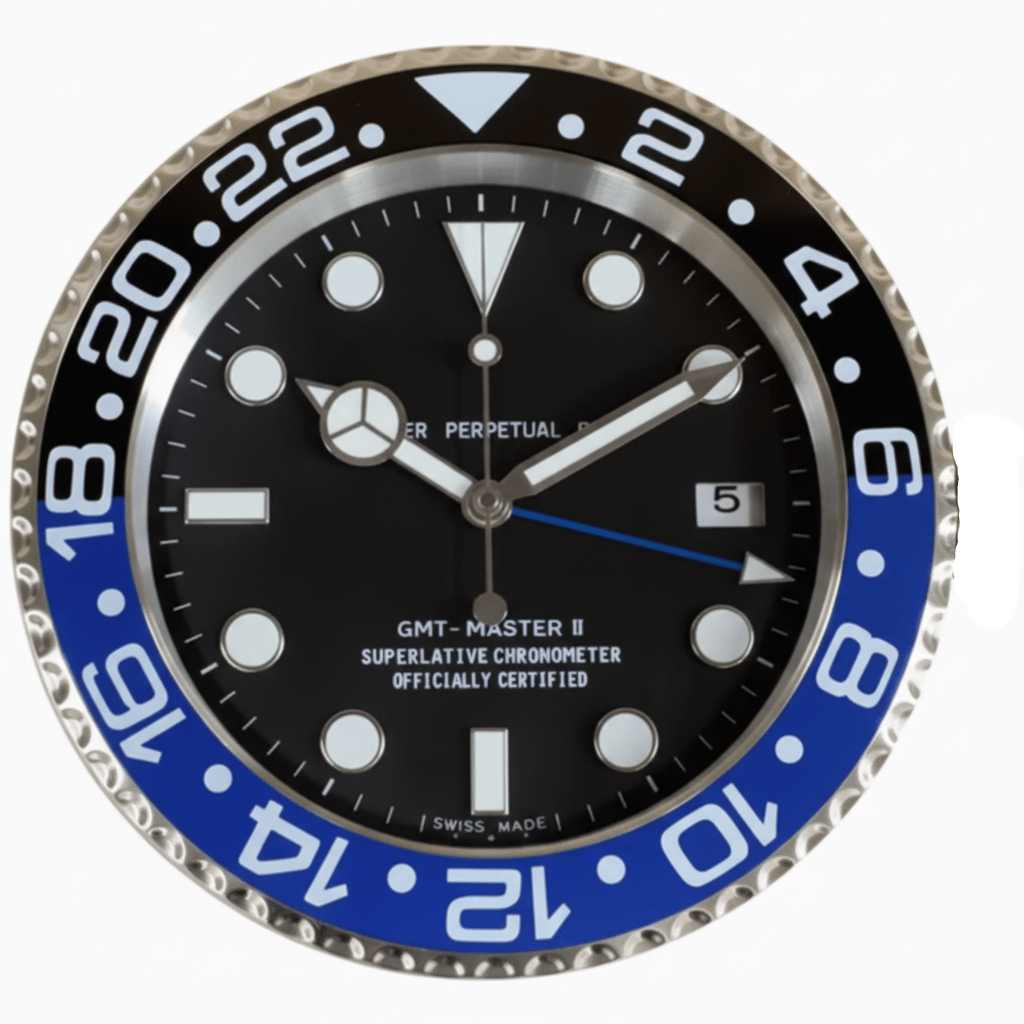 Varelux - Stillezeit Wanduhr Edelstahl & Leuchtzeiger