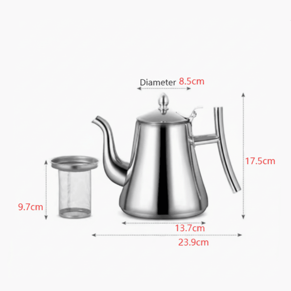 Teaklass – Langlebiger Induktions-Wasserkocher aus Edelstahl mit Filter