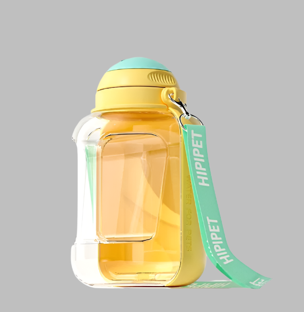 2-in-1 Trinkflasche für Hunde – Wasserflasche mit Futternapf für Unterwegs