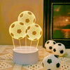 3D football sports night light USB plug bedroom bedside creative desk lamp sports enthusiast gift decoration night light