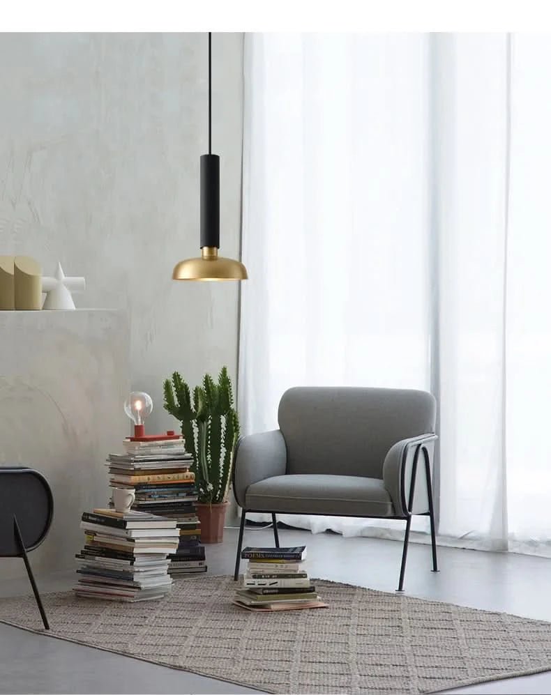 ELVINA Messing Minimalistische Industrielle Deckenleuchte