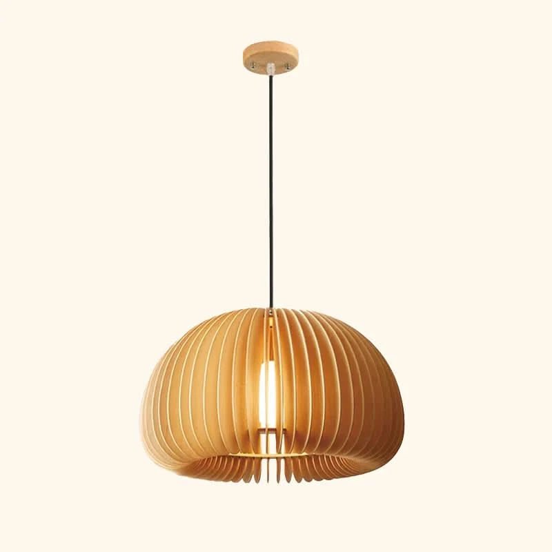 VIOLA Elegante Spiralförmige Holzpendelleuchte