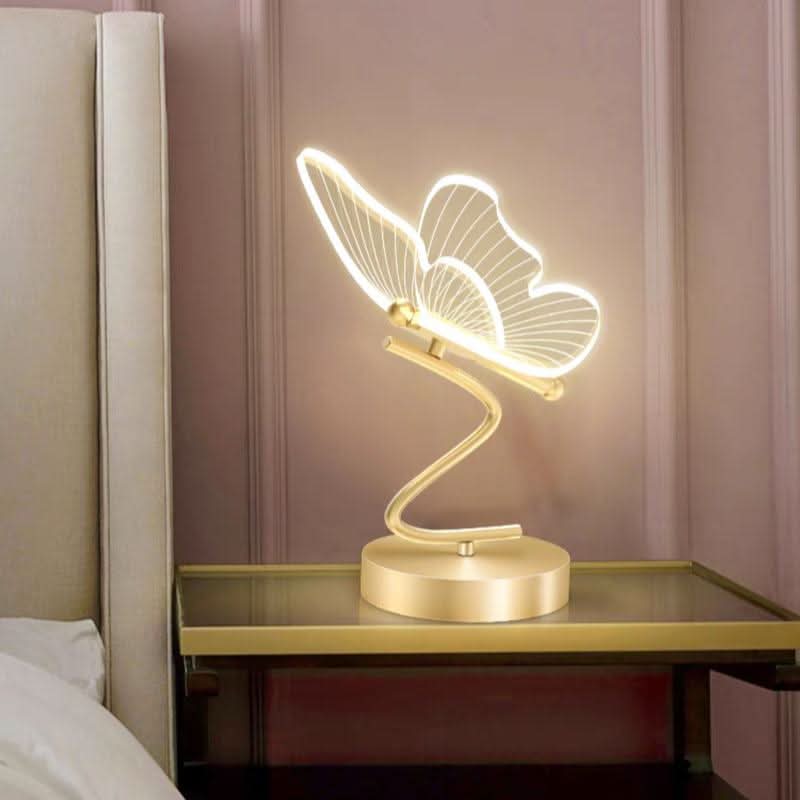 Beirut Nachtlicht Mit Goldenem Schmetterlingsdesign Drei Lichtmodi Weiß Warm Natur Schlafzimmer Ambiente