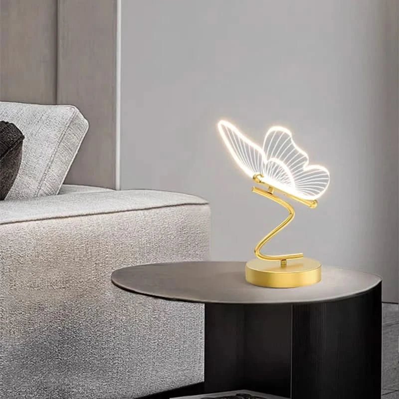 Beirut Nachtlicht Mit Goldenem Schmetterlingsdesign Drei Lichtmodi Weiß Warm Natur Schlafzimmer Ambiente