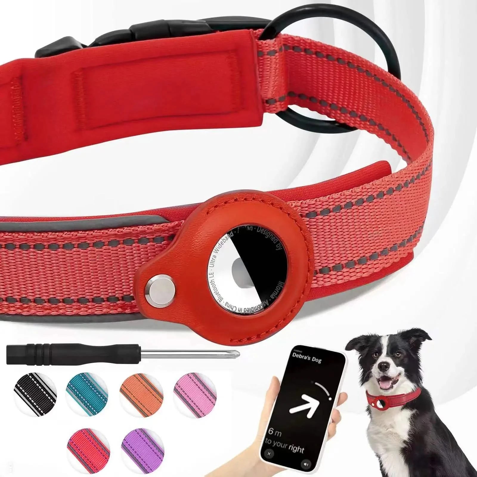 LEAZO - Ortungsetikett Hundehalsband
