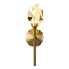 Shanghai Glas-Wandleuchte Goldene Metallfassung und Klares Glas