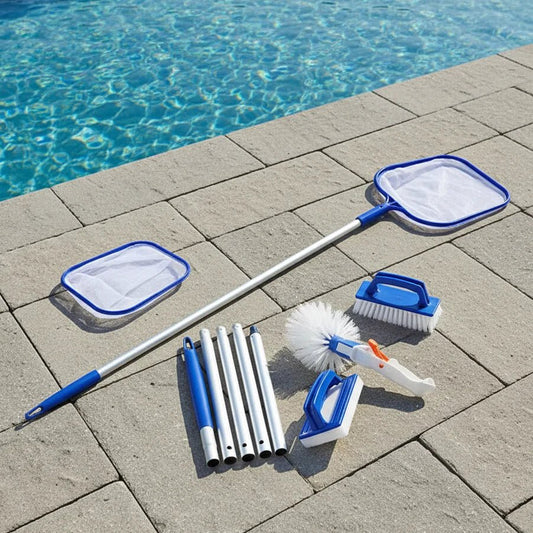 AQUAKIT – Komplettes Pool Reinigungsset mit Aluminiumstange