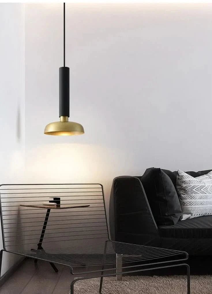 ELVINA Messing Minimalistische Industrielle Deckenleuchte