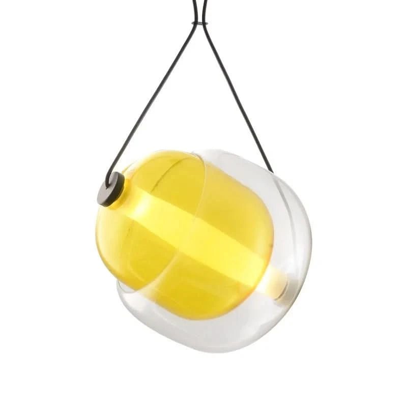 QUORENA – Moderne Deckenleuchte aus Glas und Eisen