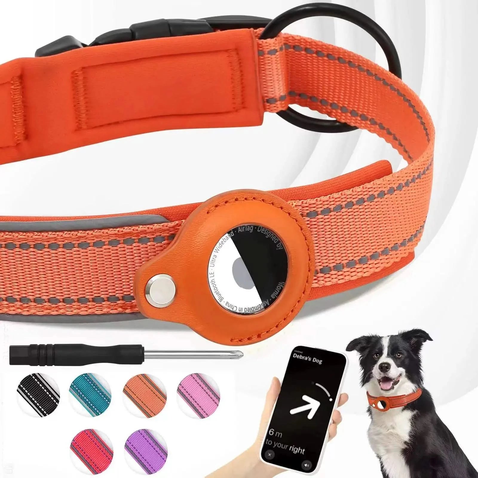 LEAZO - Ortungsetikett Hundehalsband