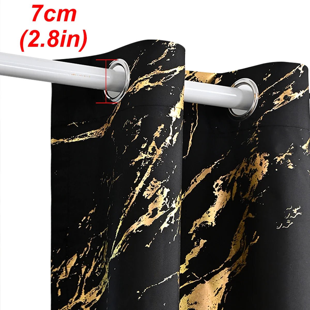 MARBLEVA – Elegante Verdunkelungsgardinen Mit Marmor- & Wellenmuster