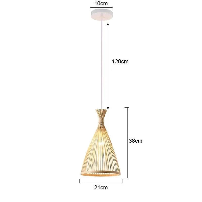 Bambus-Pendelleuchte Im Teepee-Stil Aus Rattan Und Bambus Umweltfreundliche Moderne