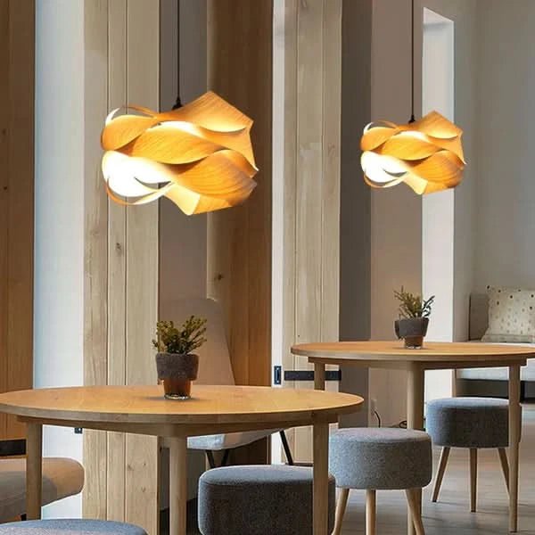 HAYA Kronleuchter Hängeleuchte Aus Holz Mit Moderner Ästhetik Für Küche Esszimmer Bars Restaurants