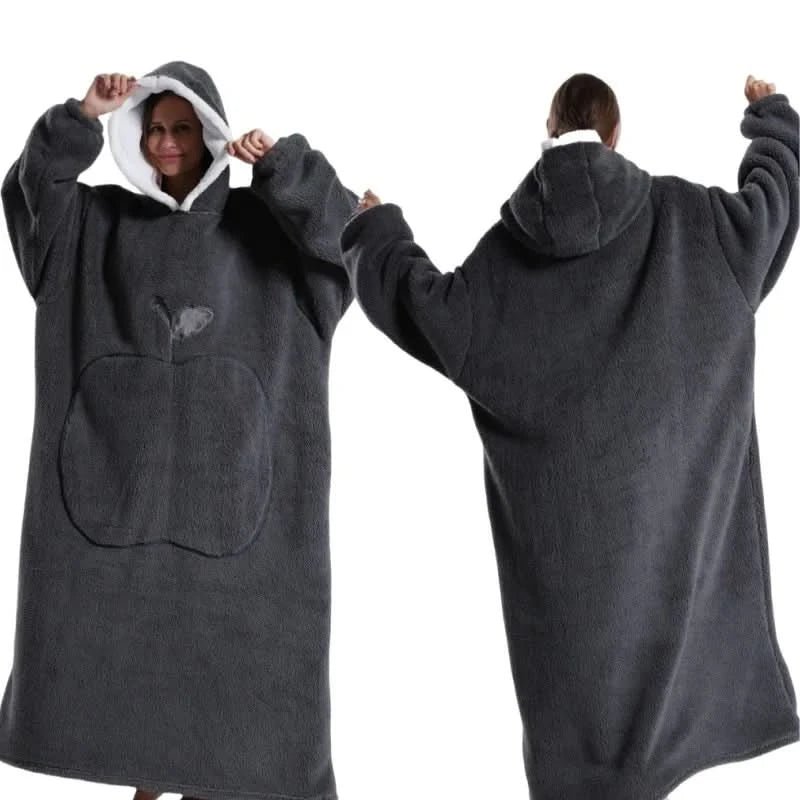 KUSCHELHOOD – Übergroßer Fleece Kapuzenpullover für Maximale Wärme & Gemütlichkeit Zuhause
