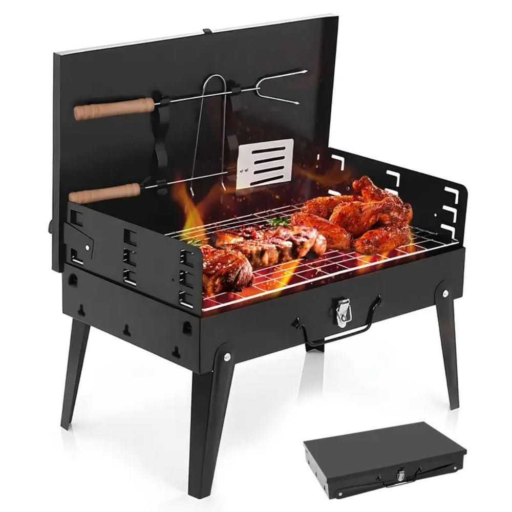 GrillPartner Faltbar – Faltbarer Stahlgrill Für Mobiles Grillparty & Spontanes Grillvergnügen
