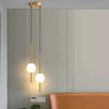 FLORENE Pendelleuchte Doppeldraht-Stangendesign Glasglobus