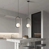 MAELINE Moderne Ovale Messing Pendelleuchte