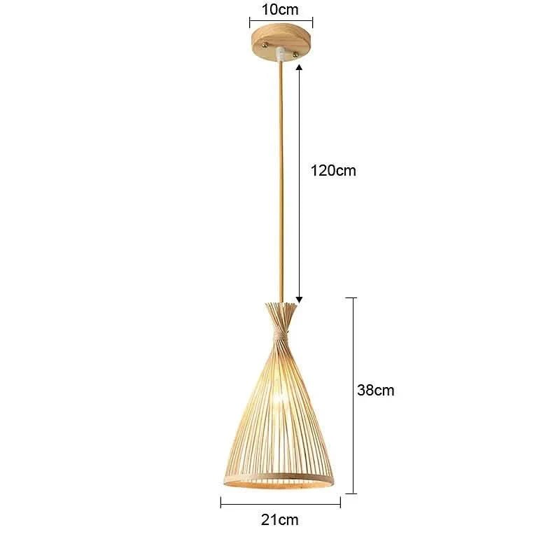 Bambus-Pendelleuchte Im Teepee-Stil Aus Rattan Und Bambus Umweltfreundliche Moderne