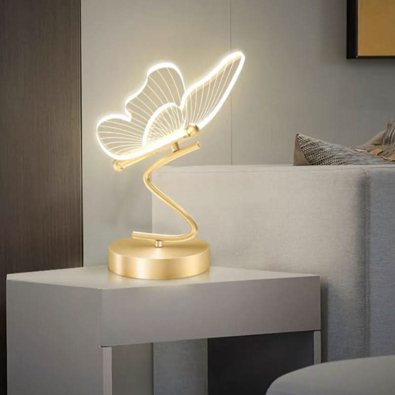Beirut Nachtlicht Mit Goldenem Schmetterlingsdesign Drei Lichtmodi Weiß Warm Natur Schlafzimmer Ambiente