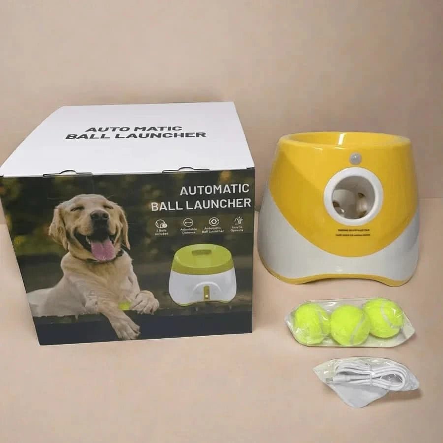 Hundesprint – Interaktiver Ballwerfer mit Wurfanpassung