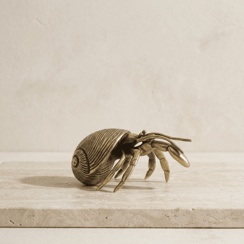Shellora - Handgefertigte Messing Einsiedlerkrebsfigur - Küstlicher Akzent 0
